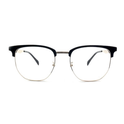 Goede prijs FP2715 Unisex Acetaat metalen bril Volgerand Ronde optische frames Bril online