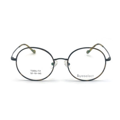 Goede prijs TD054 Ronde titanium frame met verstelbare neuskussens maat 52-19-145 online