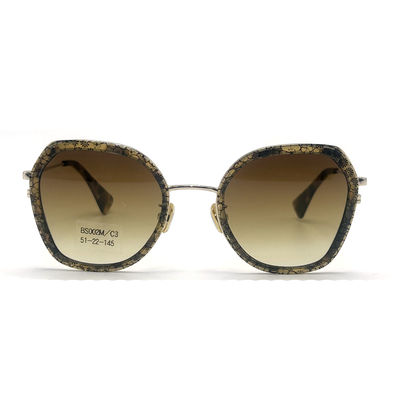 Goede prijs BS002M Acetaatmetaalbrillen met een veelhoekige oogvorm online