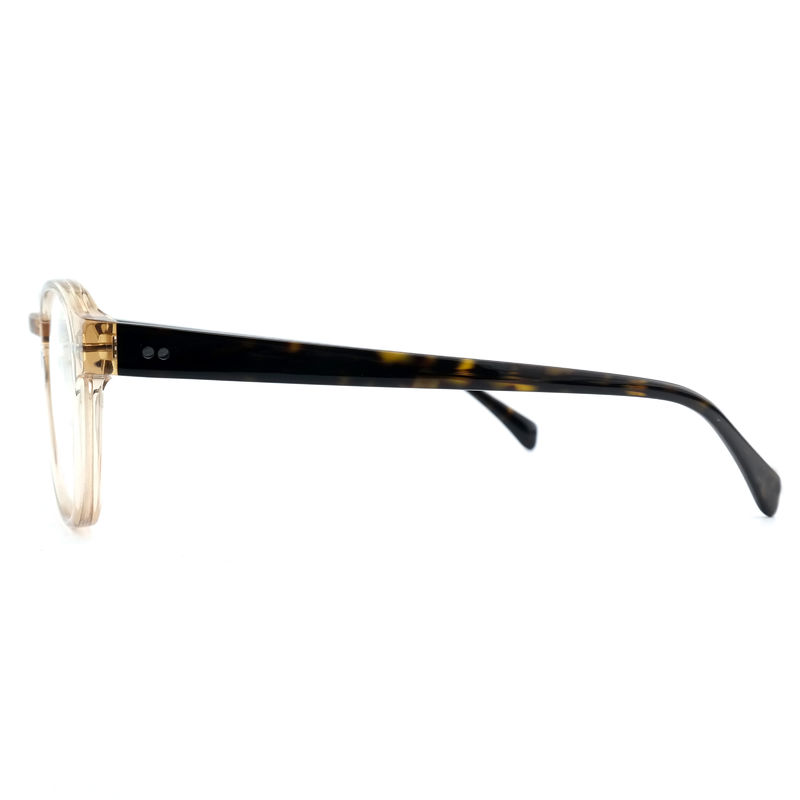 FP2616 Trendy Acetate Optical Frame Unisex Full Rim Ronde Op maat gemaakte kleur