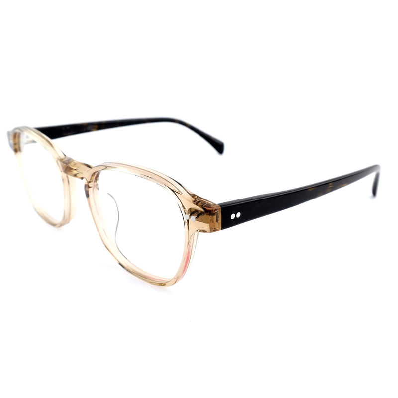 FP2616 Trendy Acetate Optical Frame Unisex Full Rim Ronde Op maat gemaakte kleur
