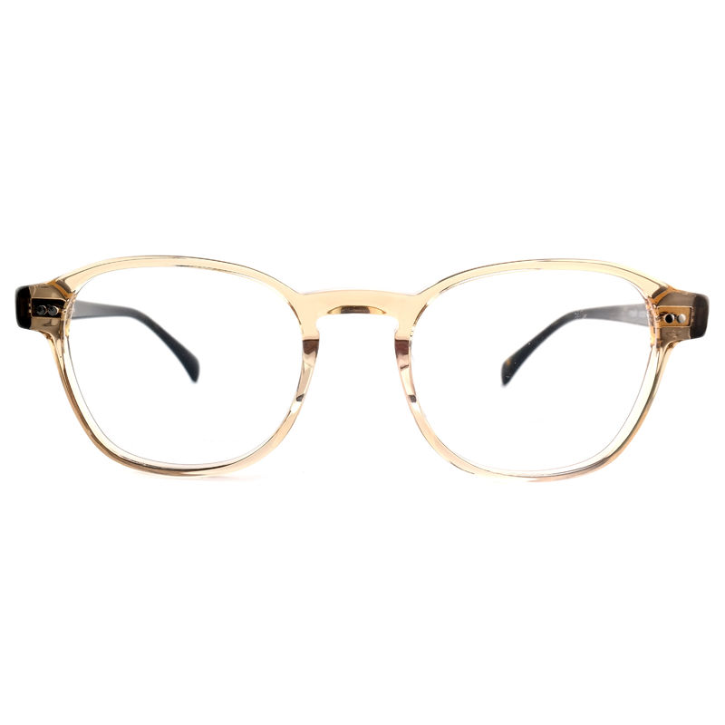 FP2616 Trendy Acetate Optical Frame Unisex Full Rim Ronde Op maat gemaakte kleur