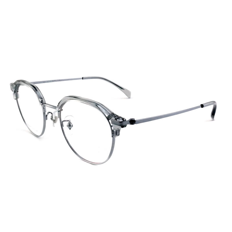 FP2713 Vintage ronde acetaat metalen bril Unisex lichtgewicht bril
