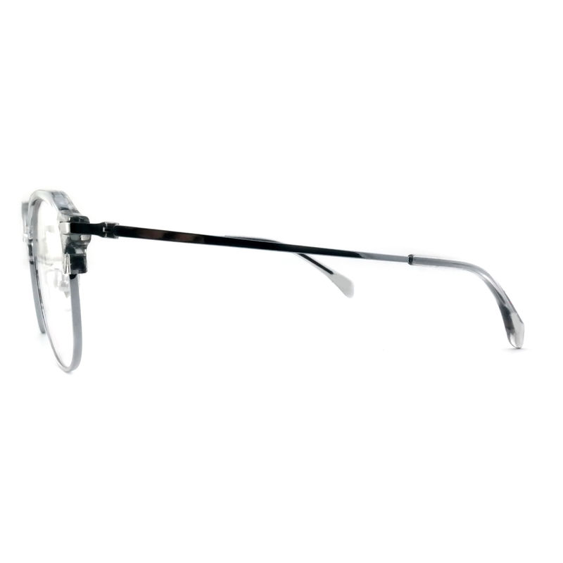 FP2713 Vintage ronde acetaat metalen bril Unisex lichtgewicht bril