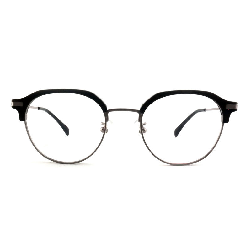 FP2713 Vintage ronde acetaat metalen bril Unisex lichtgewicht bril