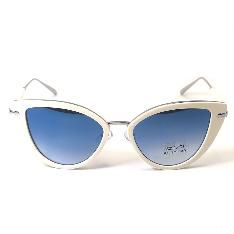 Premium Acetaat Metalen Zonnebrillen Mode Zonnebrillen Vlinder Oogvorm-model BS022,OEM & ODM FE