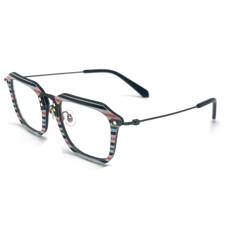 BD124 Op maat gemaakte frame kleur Acetaat metalen frames met 142mm tempel lengte