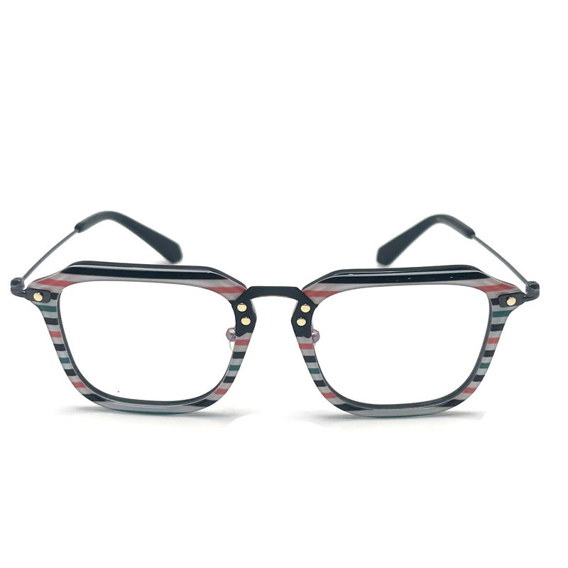 BD124 Op maat gemaakte frame kleur Acetaat metalen frames met 142mm tempel lengte