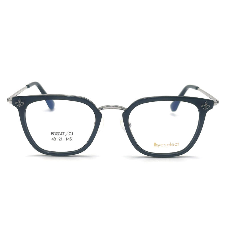 BD004T Vintage-achtige acetaatmetalen frames voor mannen - Modieus bril