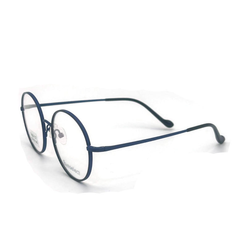 TD054 Ronde titanium frame met verstelbare neuskussens maat 52-19-145