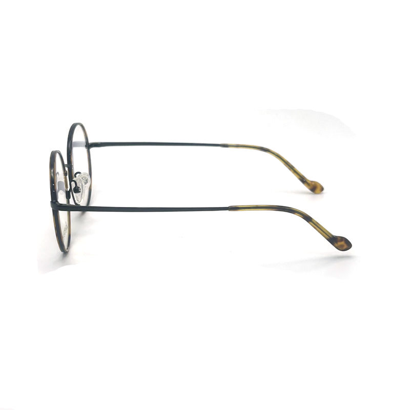 TD054 Ronde titanium frame met verstelbare neuskussens maat 52-19-145