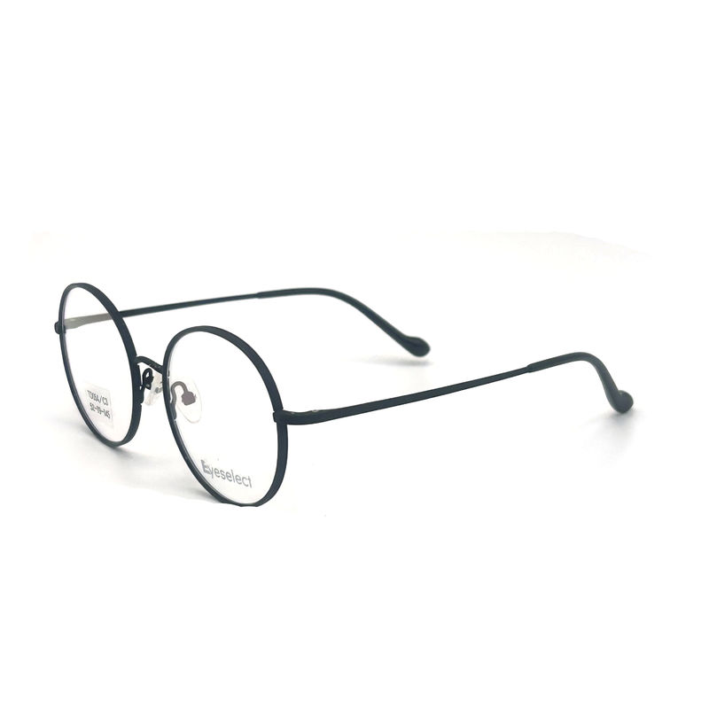 TD054 Ronde titanium frame met verstelbare neuskussens maat 52-19-145