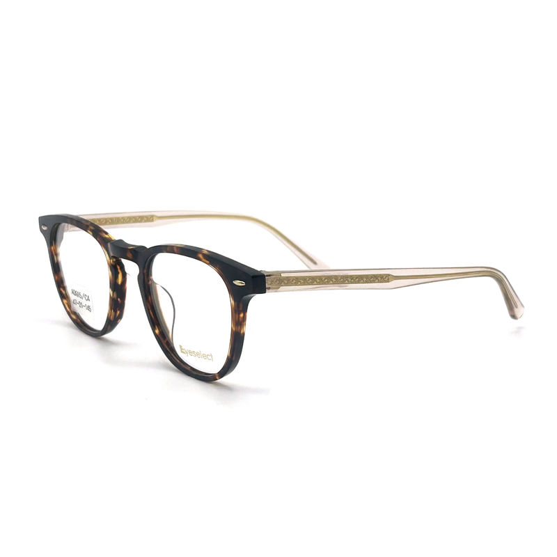 AD015 Ronde acetaat optische frame met aangepaste functies voor fashion forward looks