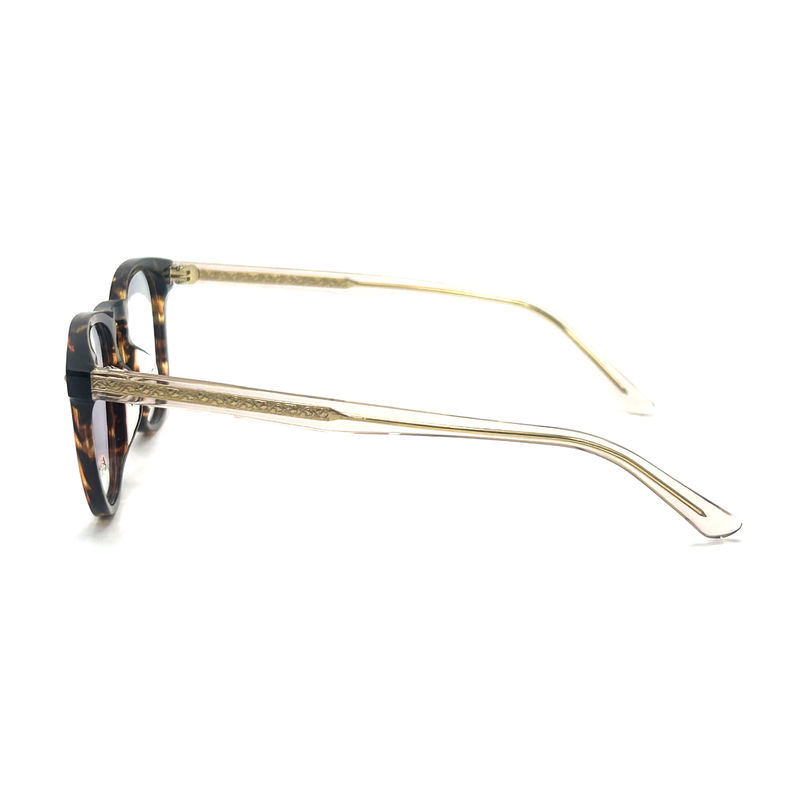 AD015 Ronde acetaat optische frame met aangepaste functies voor fashion forward looks