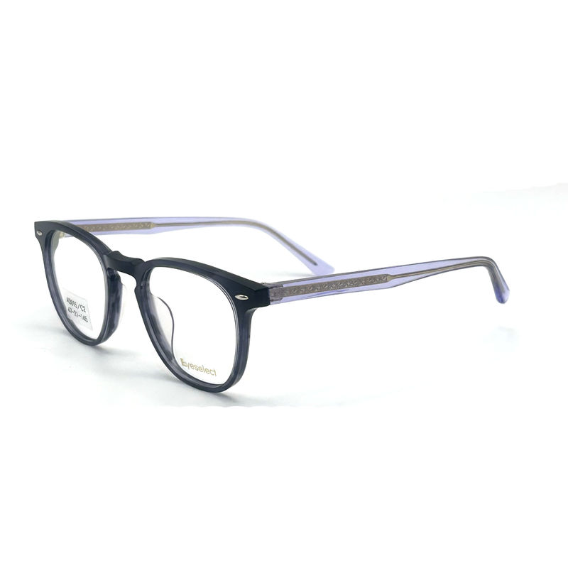 AD015 Ronde acetaat optische frame met aangepaste functies voor fashion forward looks