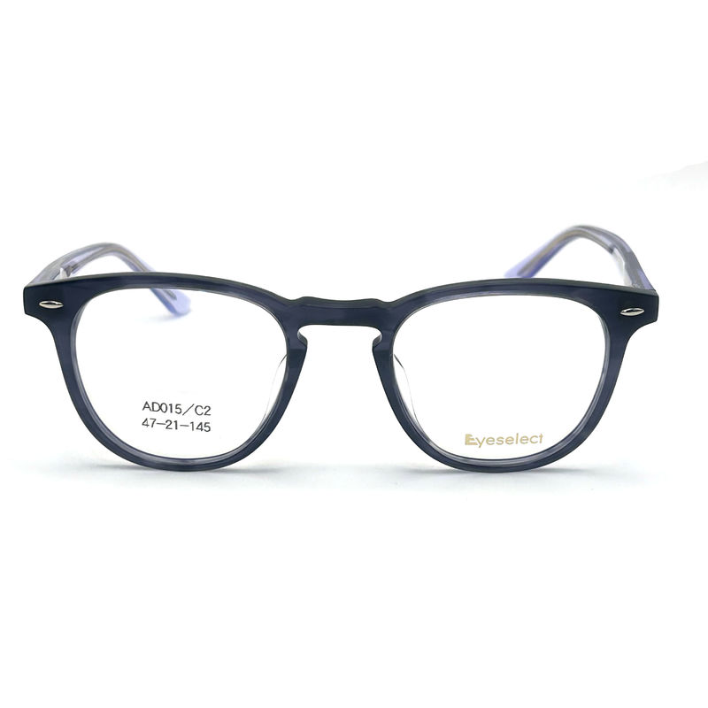 AD015 Ronde acetaat optische frame met aangepaste functies voor fashion forward looks