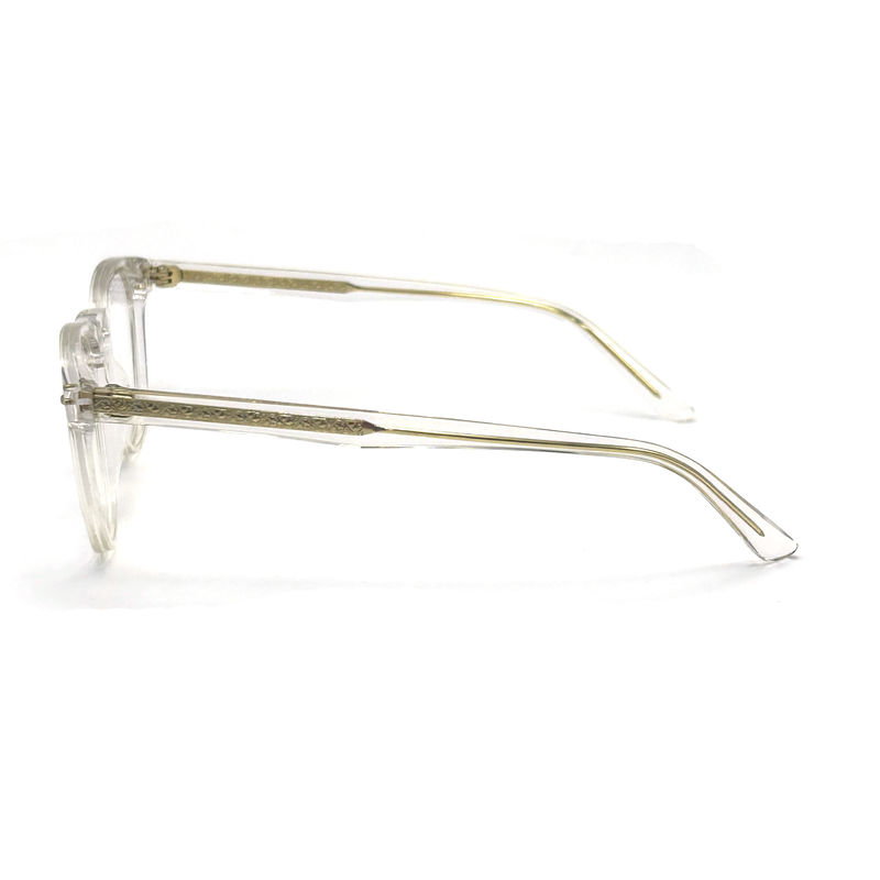 AD015 Ronde acetaat optische frame met aangepaste functies voor fashion forward looks