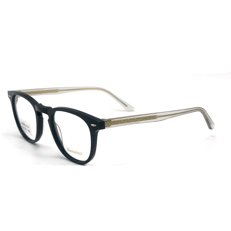 AD015 Ronde acetaat optische frame met aangepaste functies voor fashion forward looks