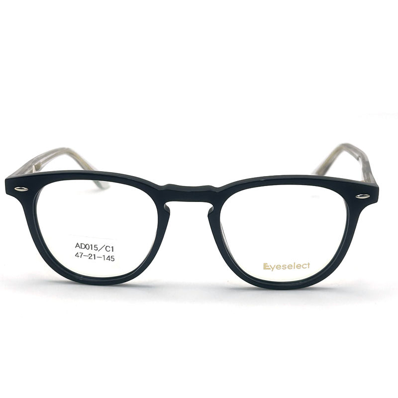 AD015 Ronde acetaat optische frame met aangepaste functies voor fashion forward looks