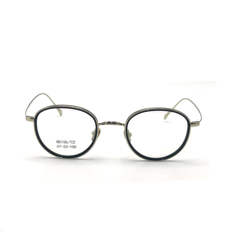 BD100 Modieuze acetaat metalen frames met aanpasbare kleuren voor zakelijke kopers