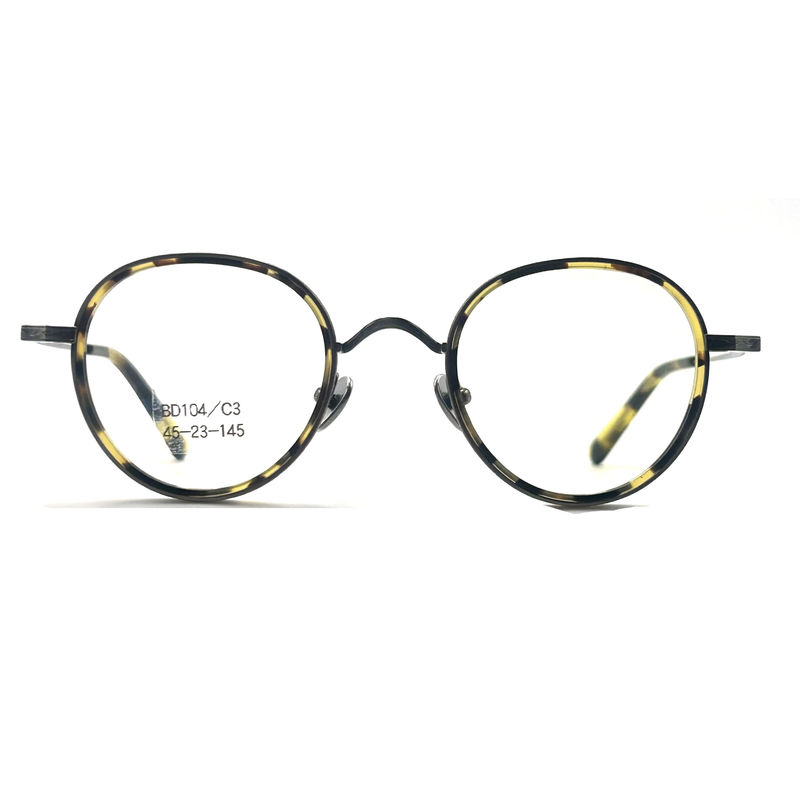 BD104 Vintage-Full-frame Acetaat metalen frames - Style Fashion Frame