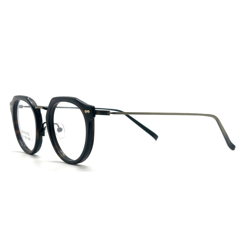 BD115 Custom Color Vierkant Acetaat Metalen Frames - Vierkant Ontwerp Vibrante Kleuren