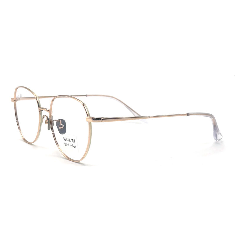 MD111 Roestvrij staal Metalen optische frames Duurzaam frame Grootte 53-17-145