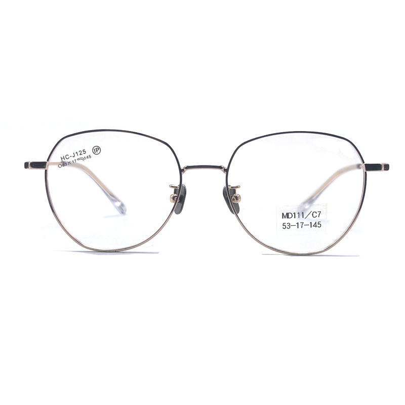 MD111 Roestvrij staal Metalen optische frames Duurzaam frame Grootte 53-17-145