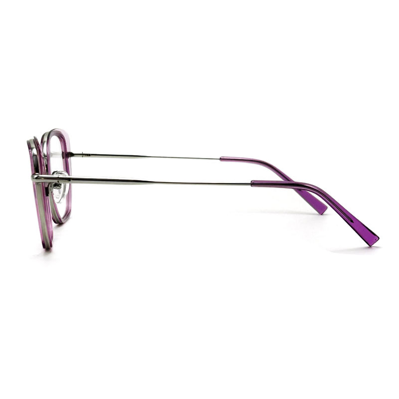 BD138M Op maat gemaakte vierkant Vintage Acetaat metalen bril voor vrouwen