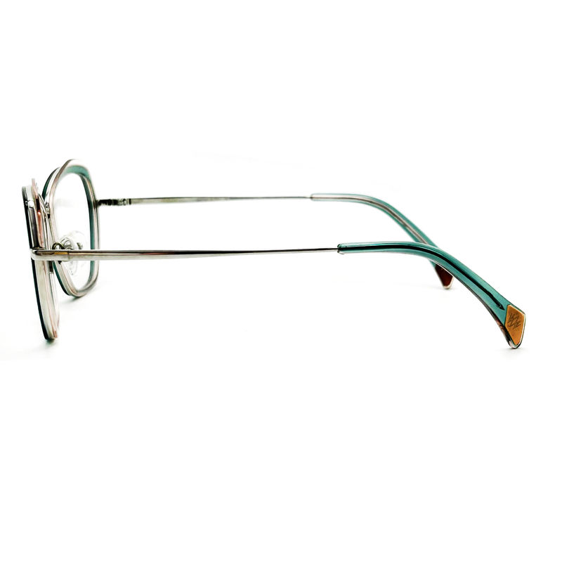 BD136M Op maat gemaakte vintage vierkant bril Acetaat metalen frames voor vrouwen