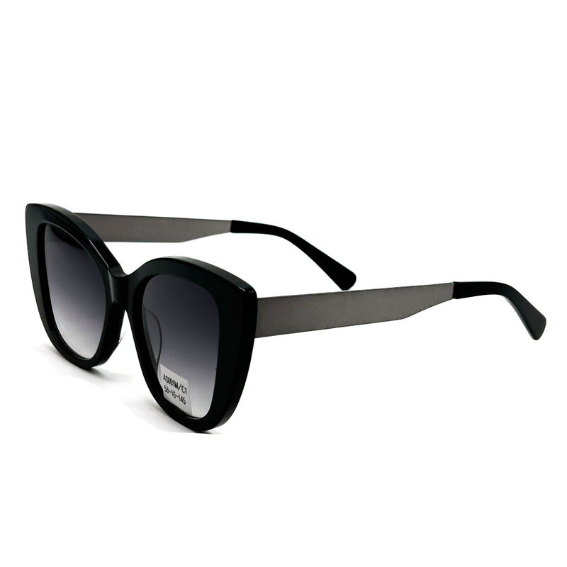 AS091M Klassieke zonnebrillen voor vrouwen met een acetaatframe met CR 39-lens 100% UV-bescherming 145mm Tempellengte