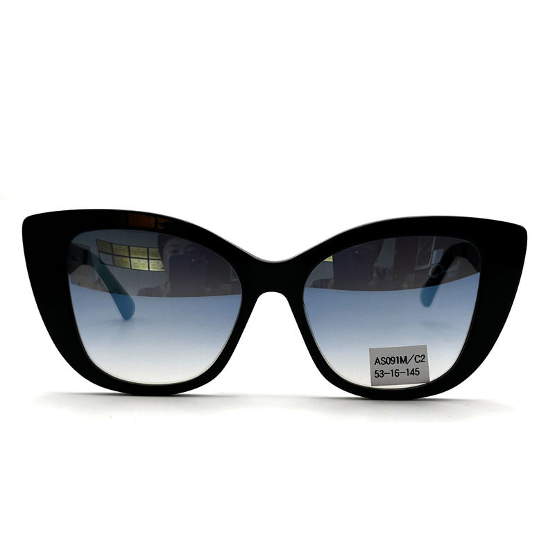 AS091M Klassieke zonnebrillen voor vrouwen met een acetaatframe met CR 39-lens 100% UV-bescherming 145mm Tempellengte