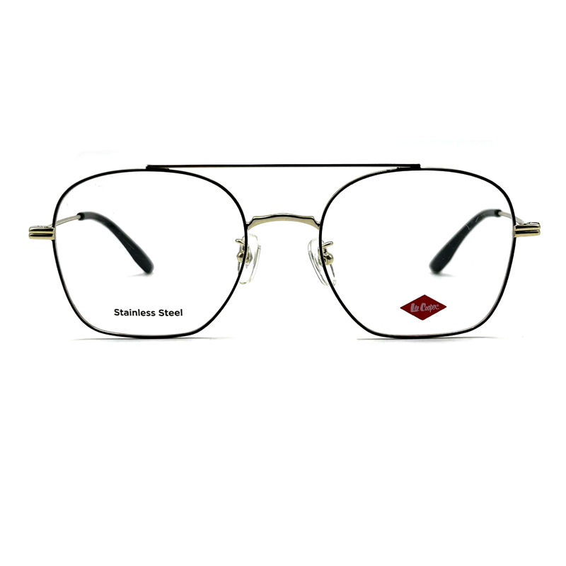 FM7112 Vierkant Unisex optisch metalen frame roestvrij staal Grootte 53-20-145
