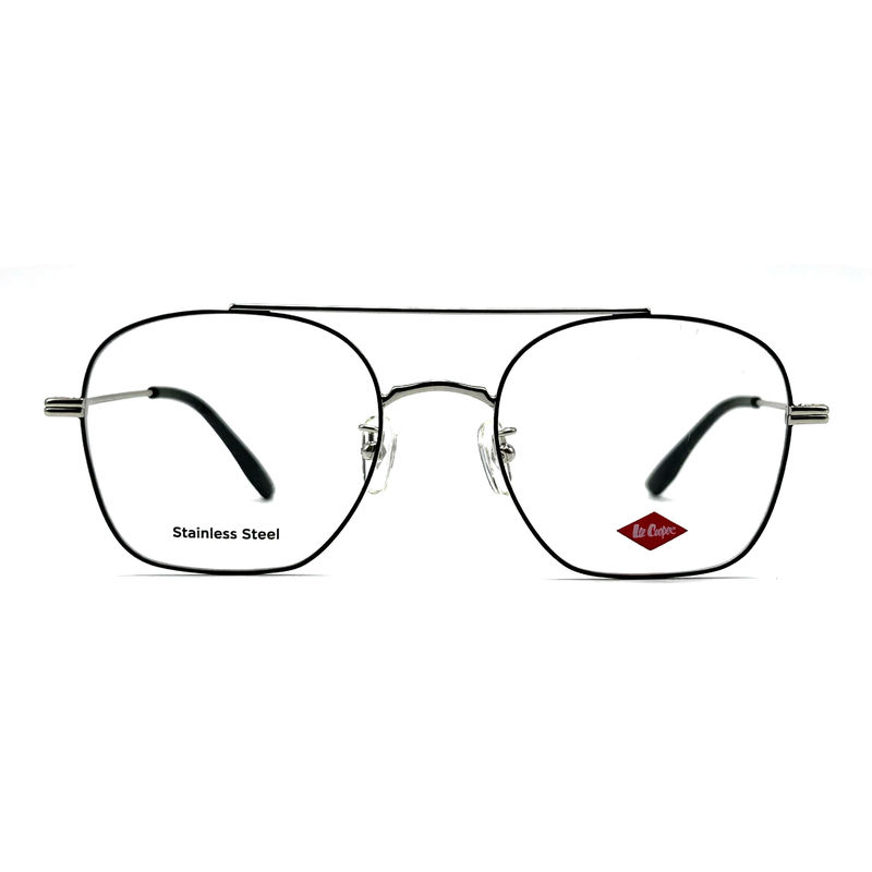 FM7112 Vierkant Unisex optisch metalen frame roestvrij staal Grootte 53-20-145