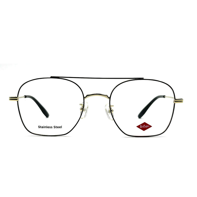 FM7112 Vierkant Unisex optisch metalen frame roestvrij staal Grootte 53-20-145
