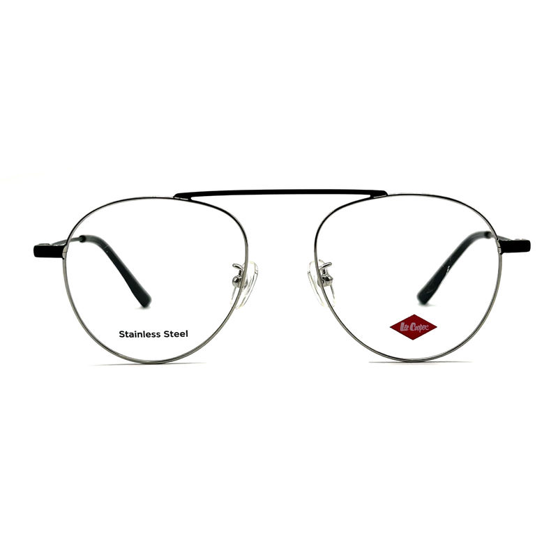 FM7115 Optische metalen frames van roestvrij staal voor vrouwen met een ronde vorm 50-19-142