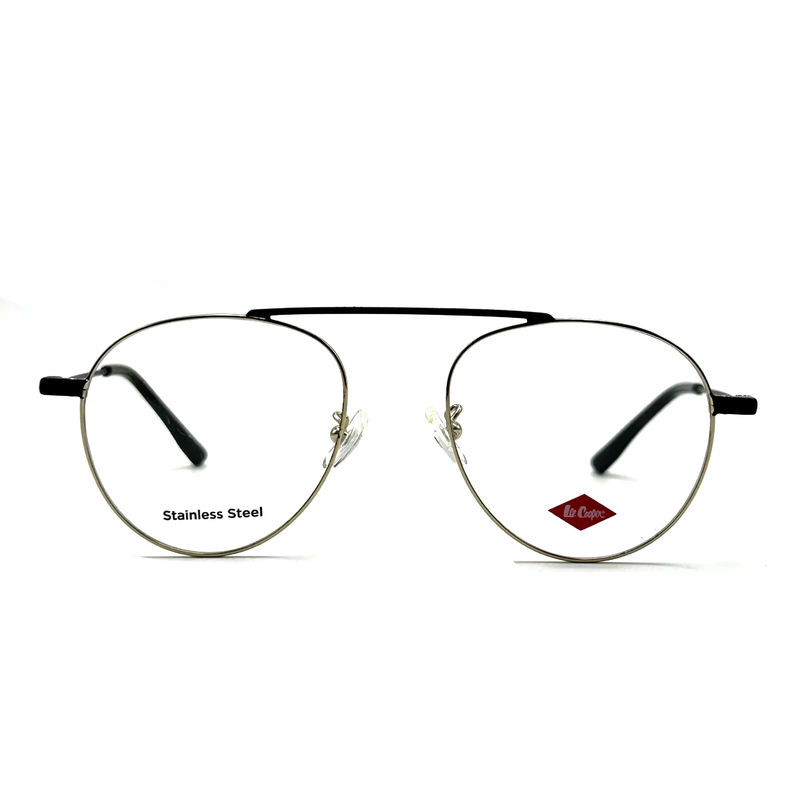 FM7115 Optische metalen frames van roestvrij staal voor vrouwen met een ronde vorm 50-19-142