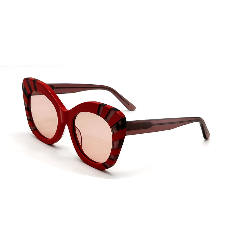 Vierkant oog Acetaat frame zonnebrillen voor vrouwen 100% UV-bescherming-model AS104,Zonnebrillen OEM Factory