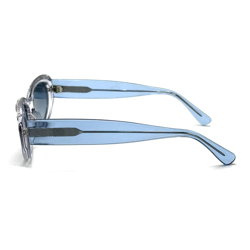 Acetaat plaat frame vrouwen klassieke vlinder zonnebrillen met Strass-AS119,ODM / OEM Factory