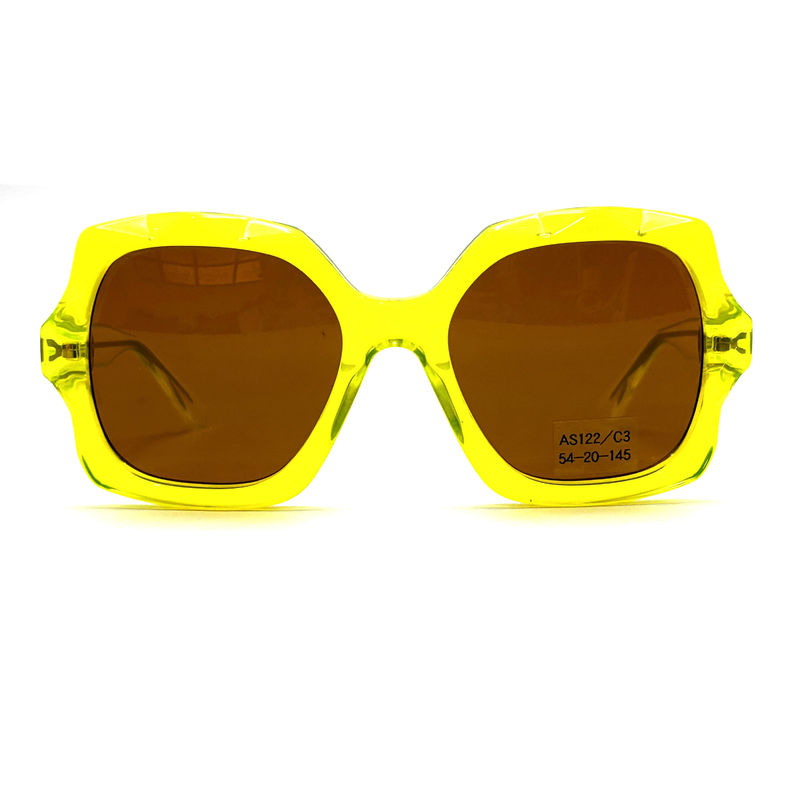 Zonnebrillen met een acetaatframe met een moderne stijl model AS122 - CR 39 100% UV-bescherming, ODM/OEM fabriek