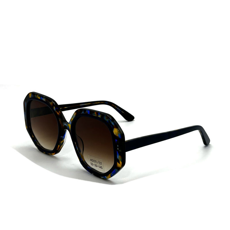 CR39 Unisex Acetaat Frame Zonnebrillen met 100% UV-bescherming-model AS121, OEM / Customized Factory