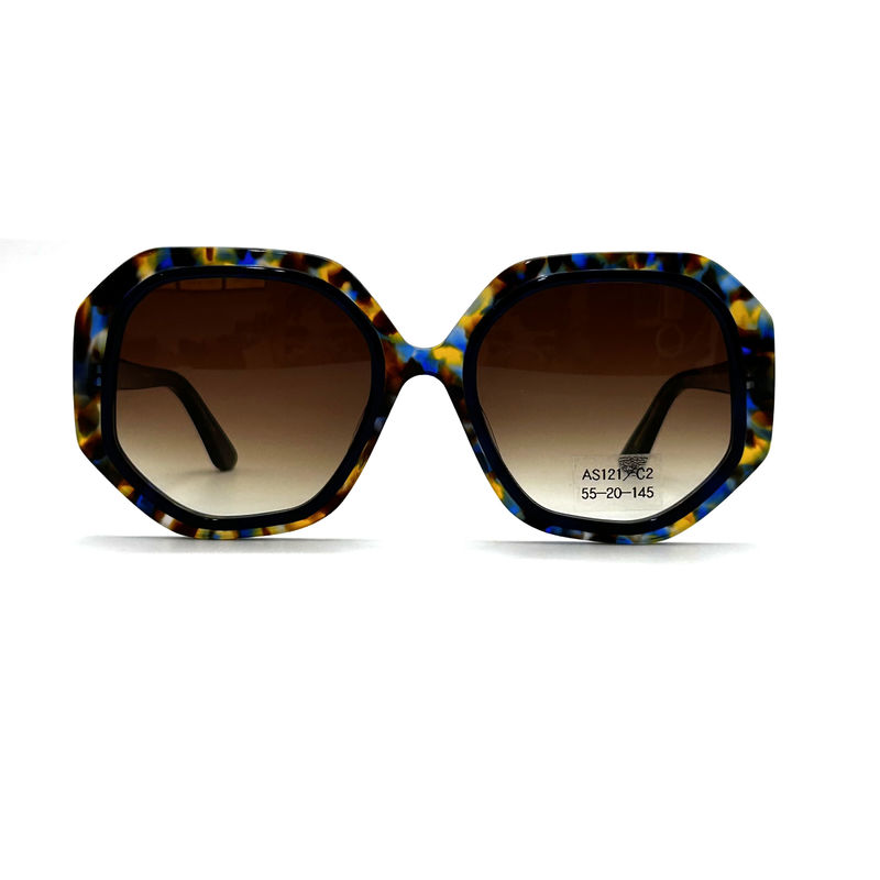 CR39 Unisex Acetaat Frame Zonnebrillen met 100% UV-bescherming-model AS121, OEM / Customized Factory
