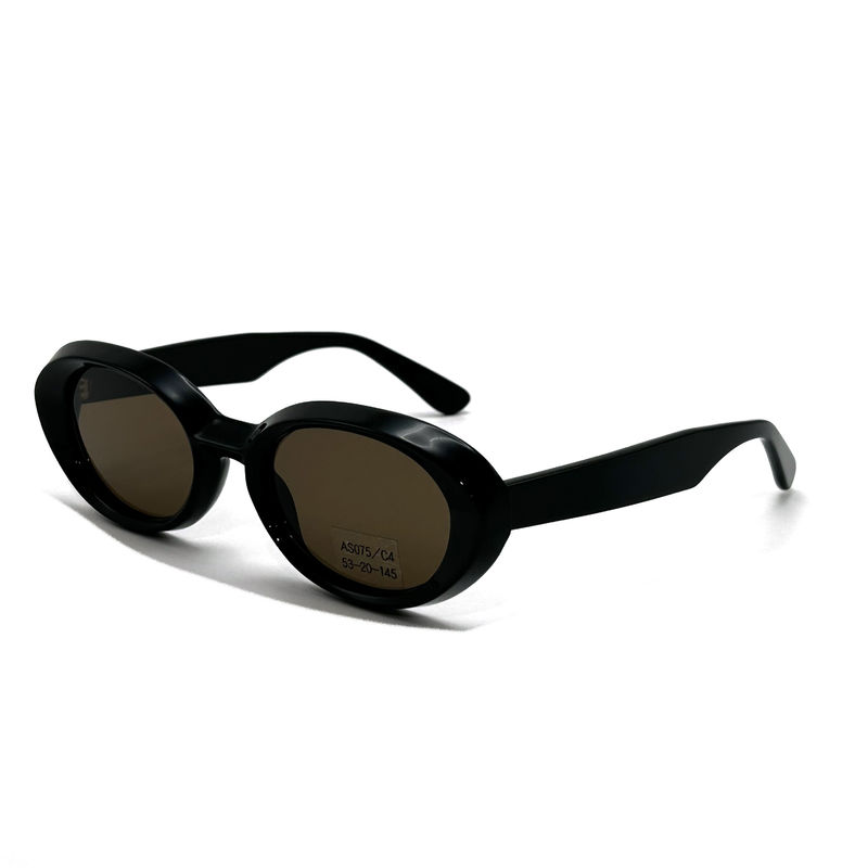 Acetaat frame zonnebrillen Modieus ovale oogvorm en klassiek frame Style-model AS075,Zonnebrillen Manufactory OEM/ODM