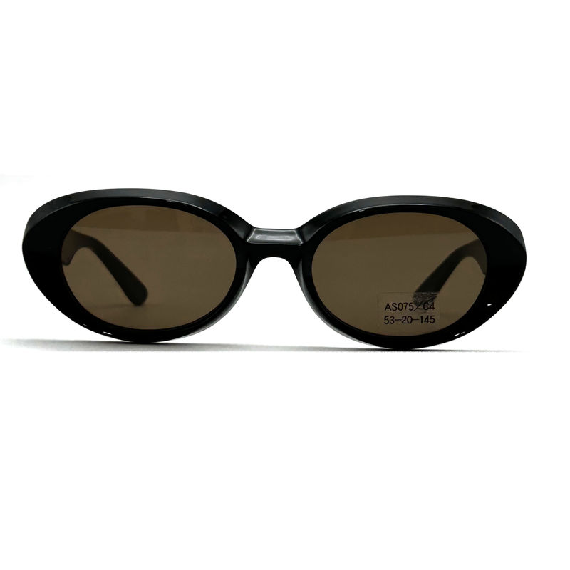 Acetaat frame zonnebrillen Modieus ovale oogvorm en klassiek frame Style-model AS075,Zonnebrillen Manufactory OEM/ODM