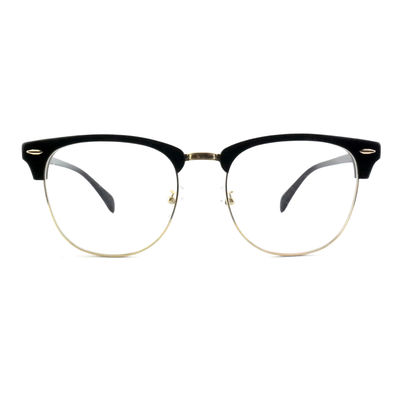 Goede prijs FP2648 Klassieke acetaat metalen bril Vintage vierkant Unisex frames Bril online