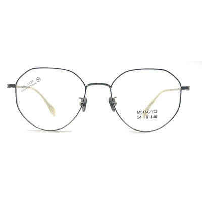 Goede prijs MD114 Ronde metalen optische frames 54-18-146 met lichtgewicht materiaal online